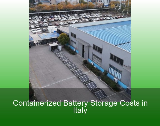 Containerized Battery Storage Costs in Italy